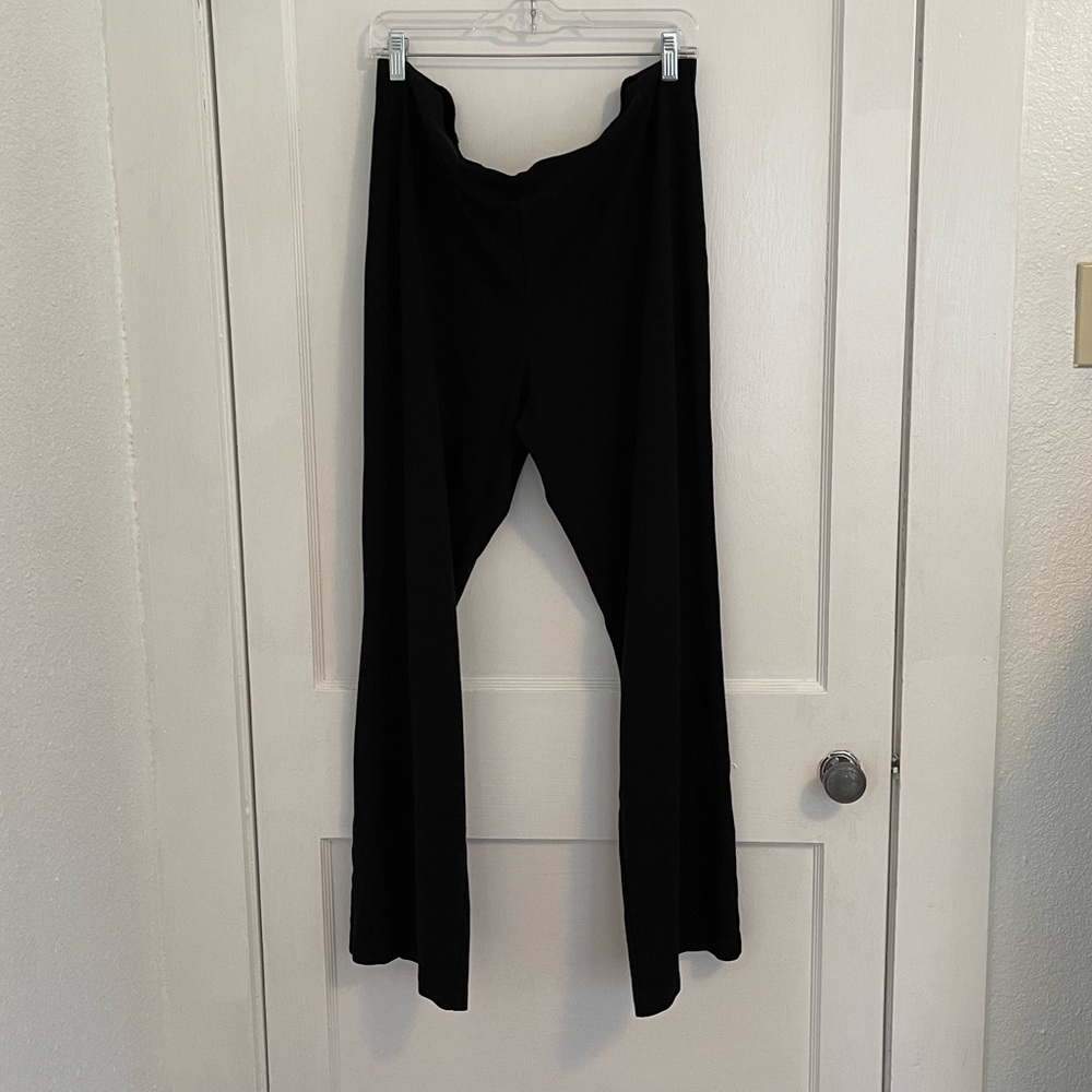 Eileen Fisher Black Wide Leg Ponte Knit Pant Womens XL